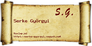 Serke Györgyi névjegykártya