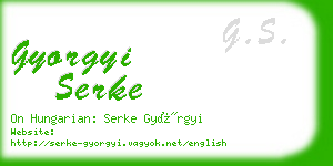 gyorgyi serke business card